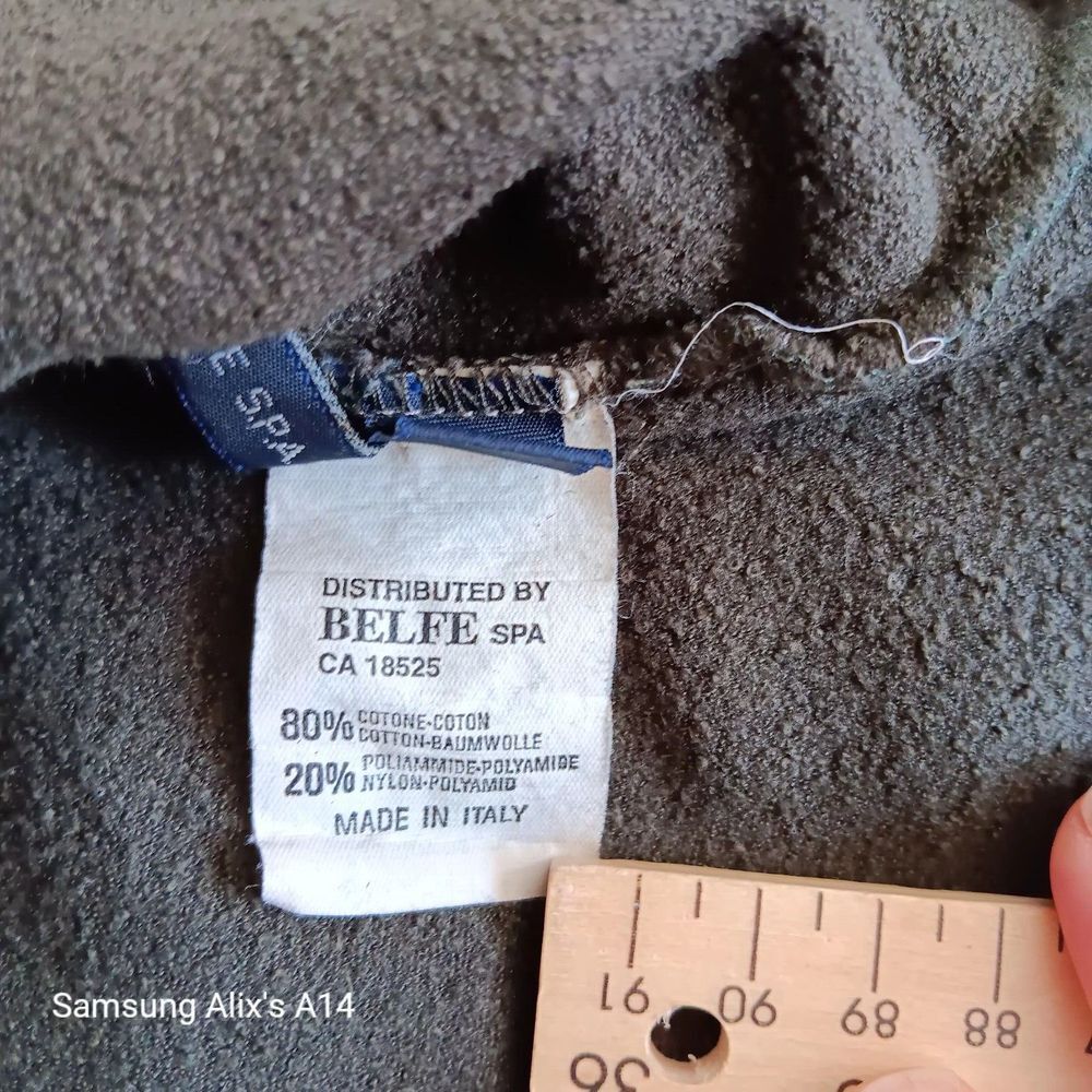 Post Cart Women Sz Medium 1/4 Zip Pullover Cotton Polyest Green Made In Italy - Picture 5 of 8